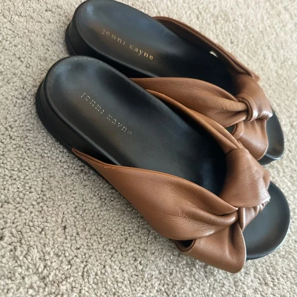 Jenni Kayne Leather Knot Sandal in Saddle - 39 - Picture 6 of 7